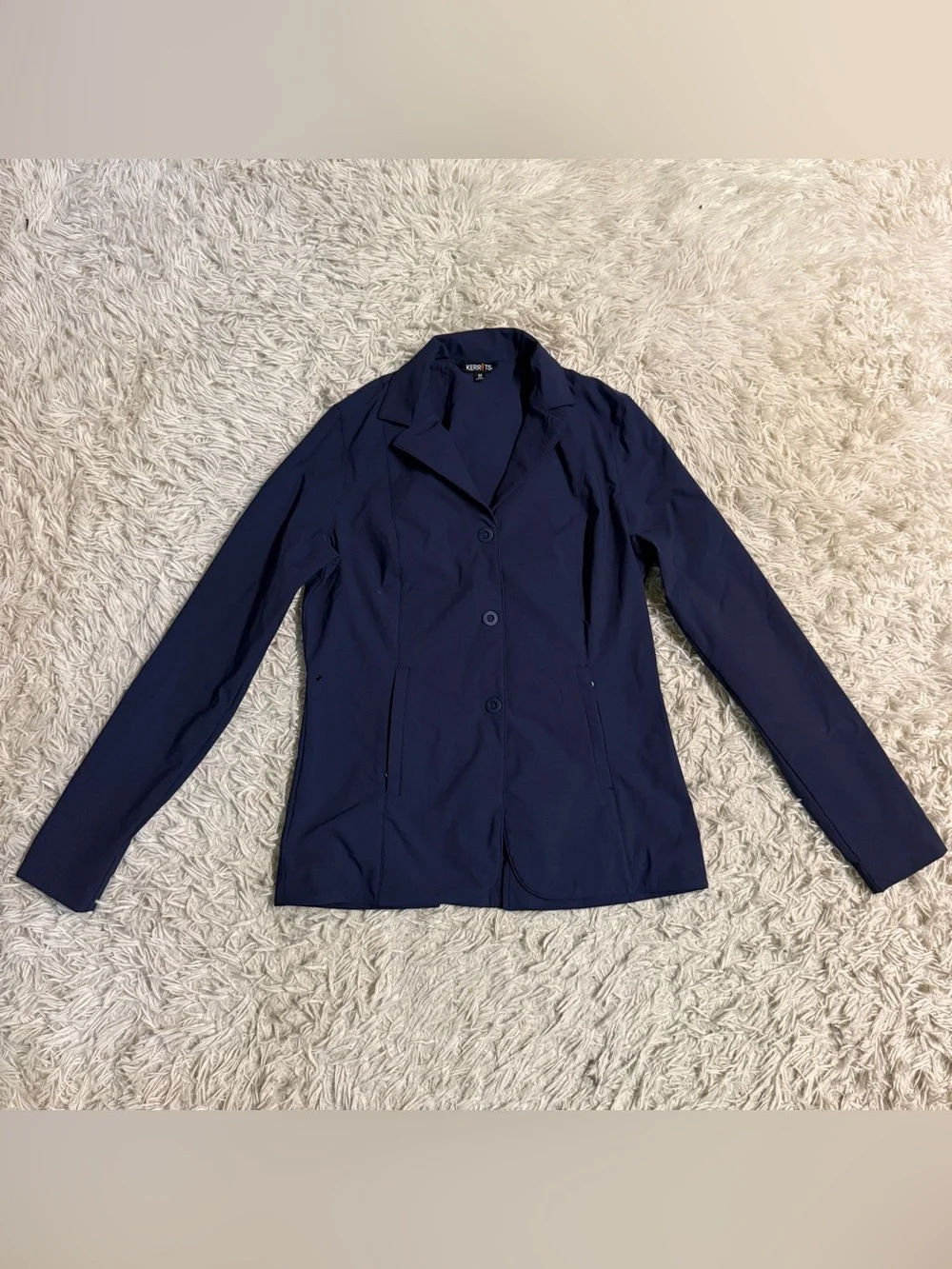 Women’s Medium Navy Kerrits Horseback Riding Show Coat. Good Condition.